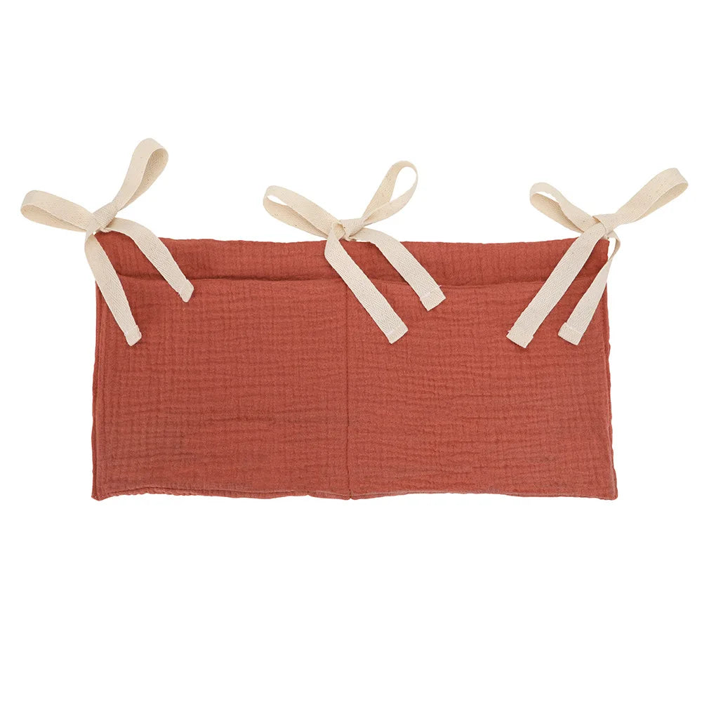 Organizador para cuna de bebé, bolsa de almacenamiento para cama Caddy, 2 bolsillos, colgante para cabecera de cama, organizador para pañales, juguetes y ropa