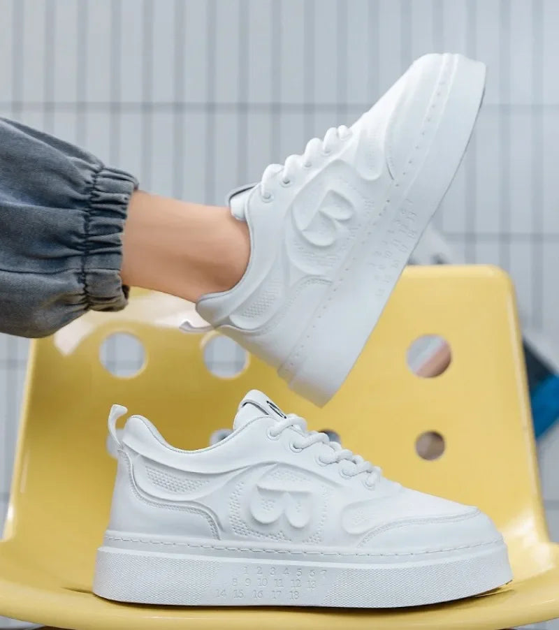 Tenis Para Hombre 2025, zapatos deportivos informales Para Hombre, tendencia Primavera Verano, zapatos planos bajos de cuero, calzado para caminar para Hombre, versátil Plus