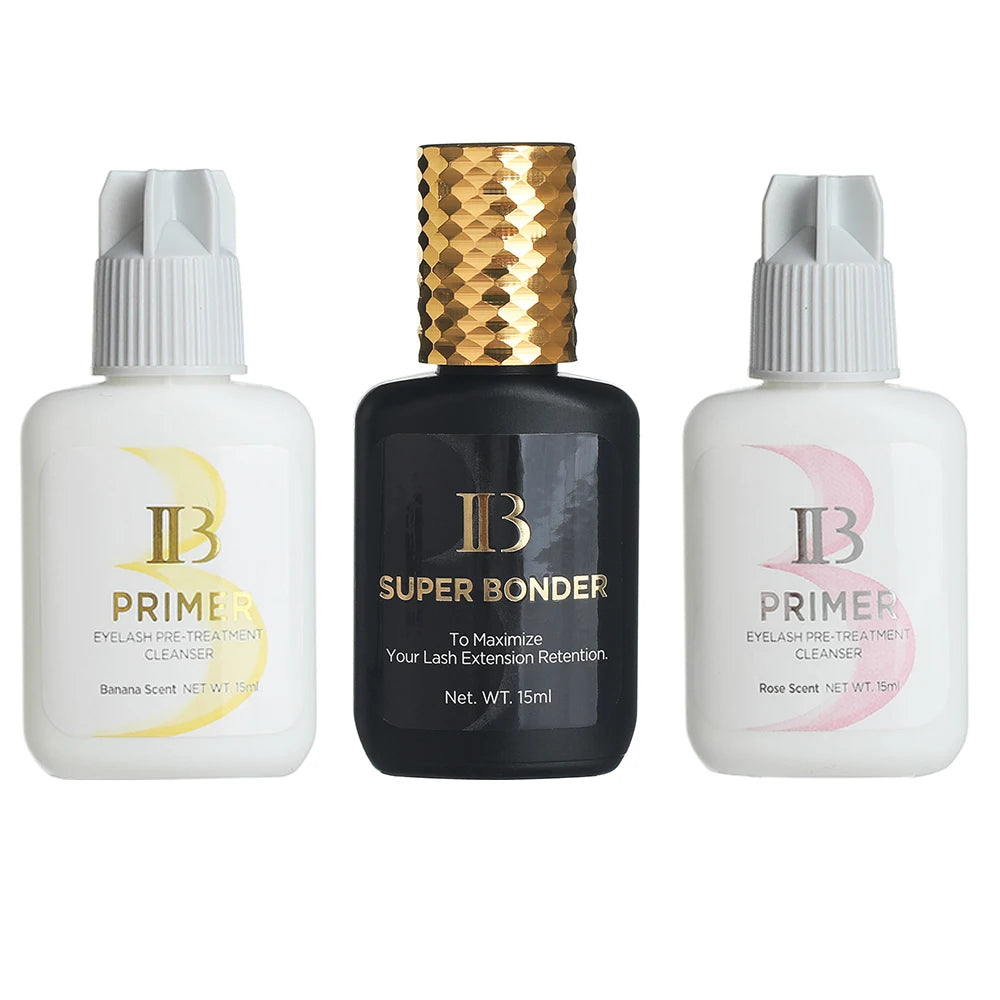 I Beauty Primer recoger agente fijador Super Bonder extensión de pestañas limpiador de imprimación transparente ib plátano rosa aroma
