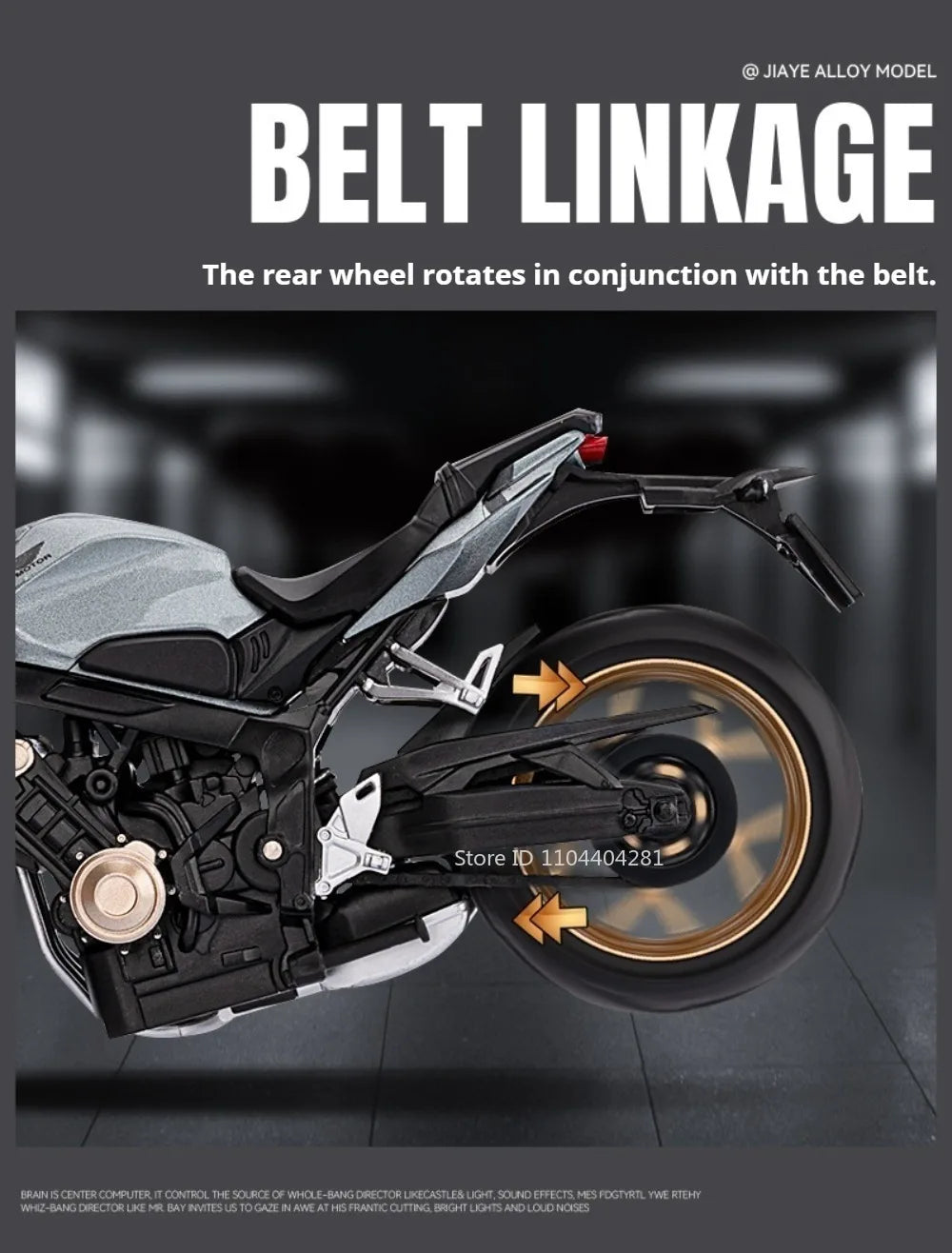 1:12 Honda CB650 CB400F juguetes de coches de aleación fundida modelos dirección de la rueda delantera de la motocicleta con vehículos ligeros de sonido coleccionar adornos